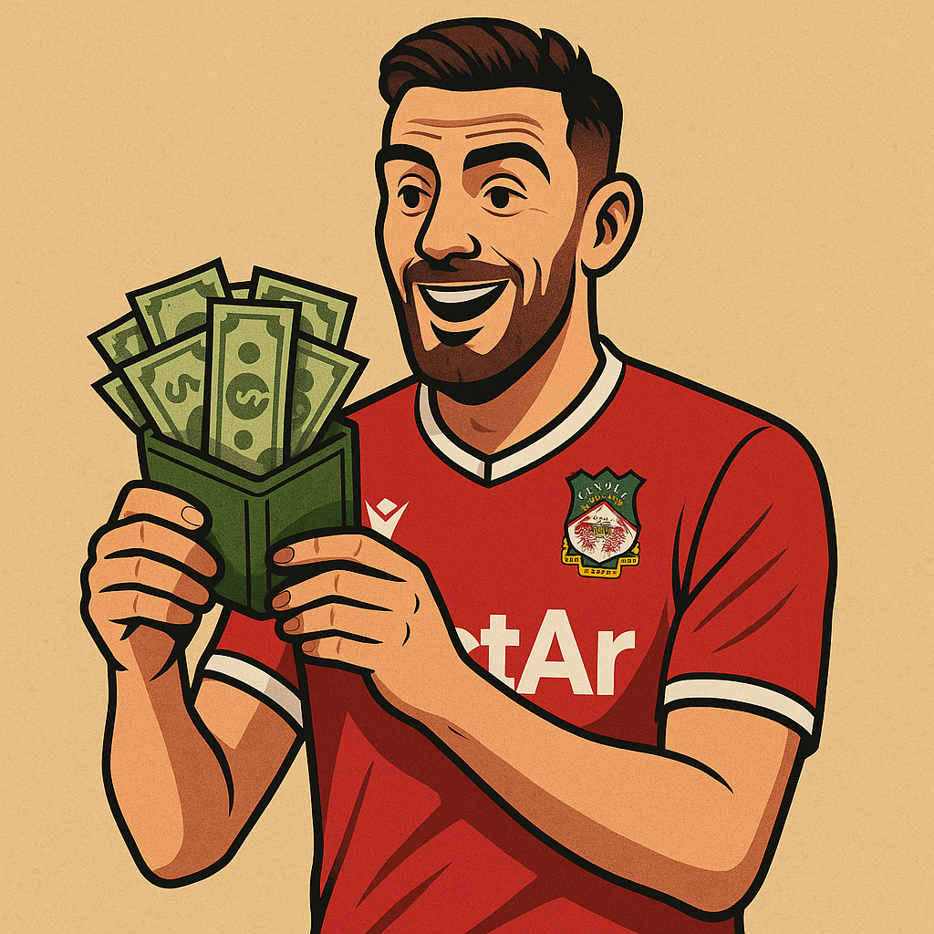 ollie palmer salaris in een portomonee